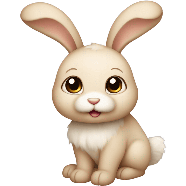 Cute beige bunny emoji