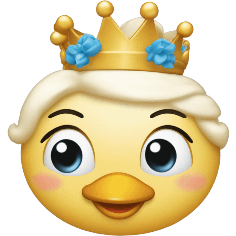 Pato con cara de reina  emoji