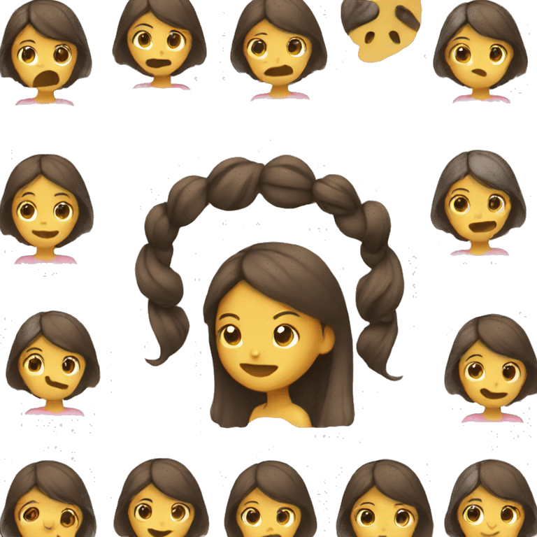 Girl putting her hair behind her ear emoji