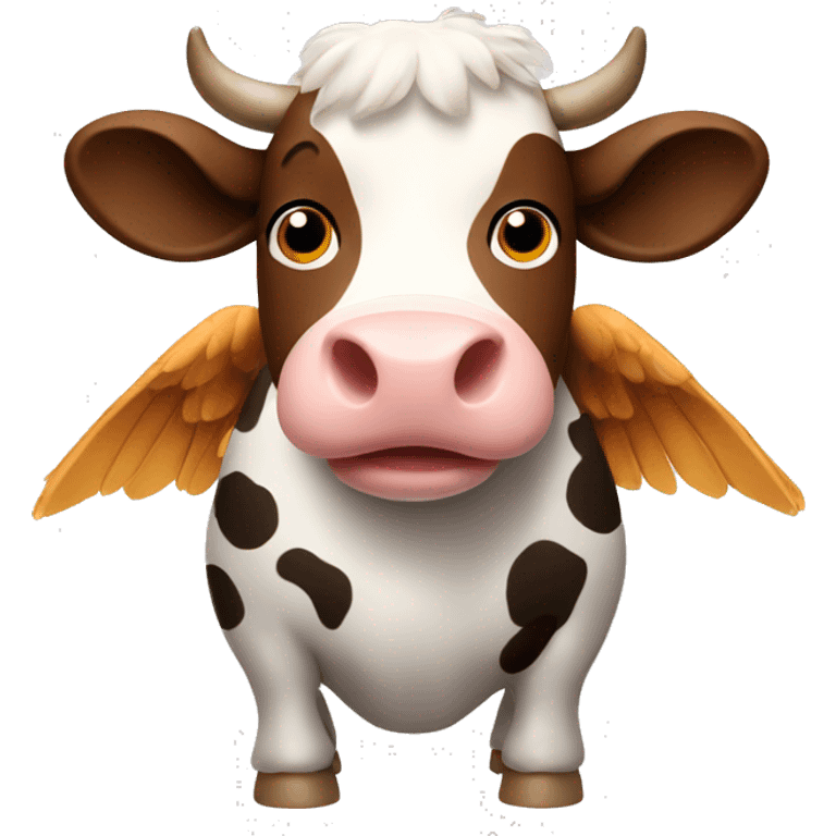 Cow with chicken wings emoji