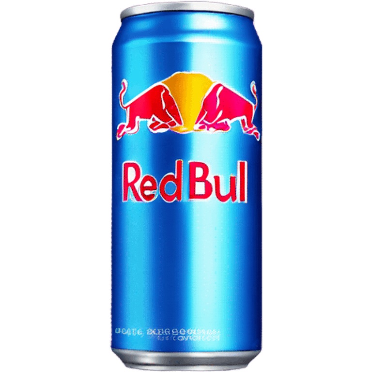 Red bull can light blue emoji