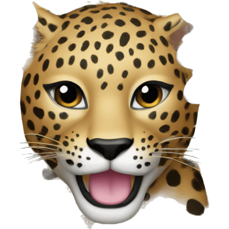 Leopard with flowers  emoji