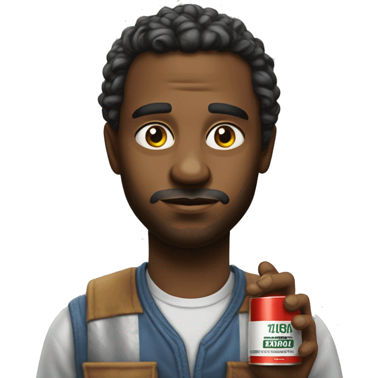 American holding oil photorealistic serious emoji