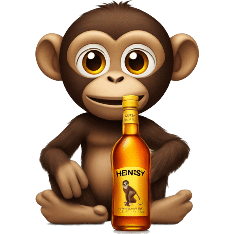 Monkey with Hennessy emoji