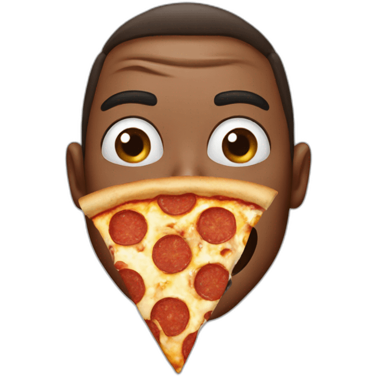 Spideran portrait eating pizza emoji