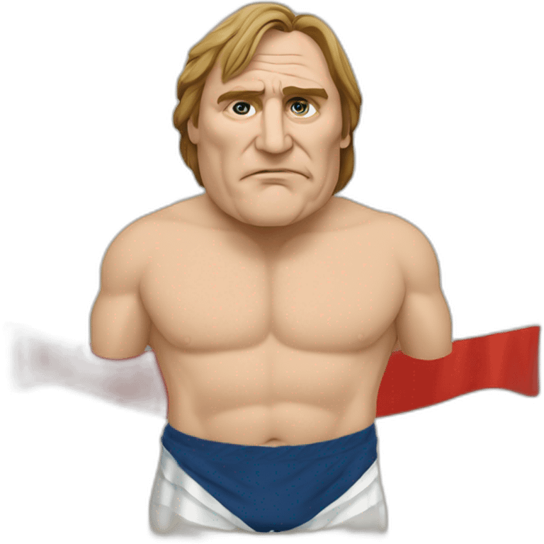 Gerard Depardieu with the Athens flag emoji