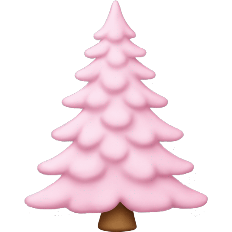 Pastel pink Christmas tree emoji