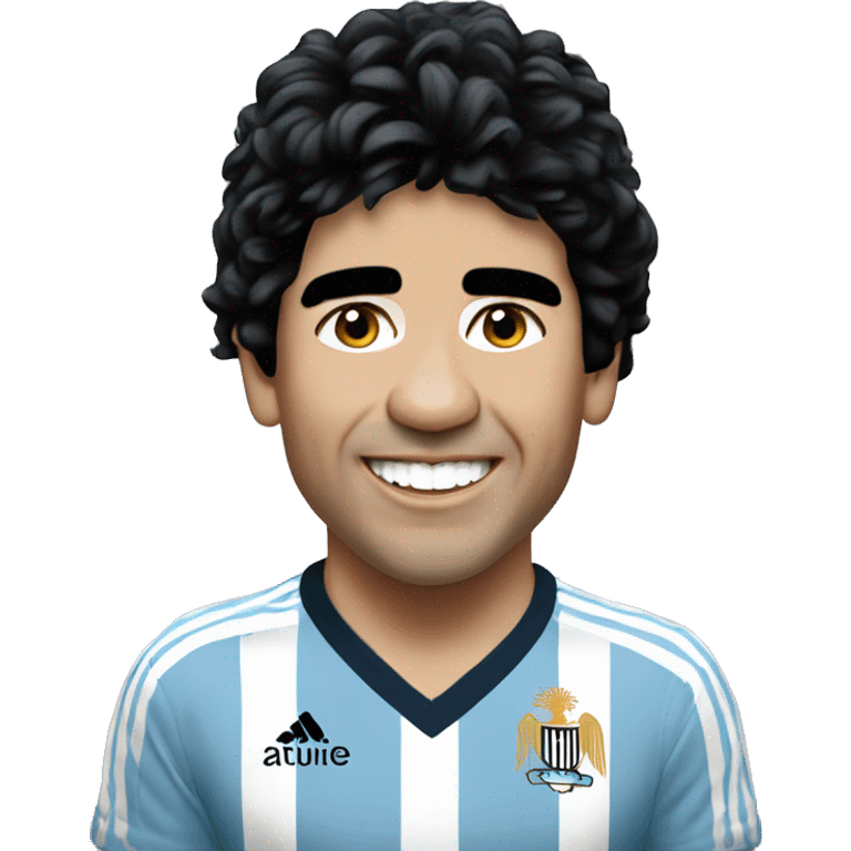 maradona argentina young smile emoji