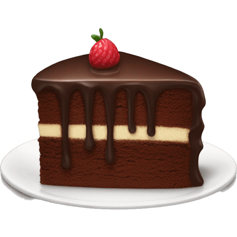 a piece of chocolate cake  emoji