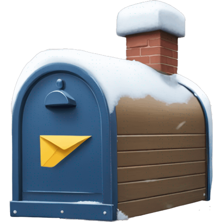 A mail box in snow  emoji