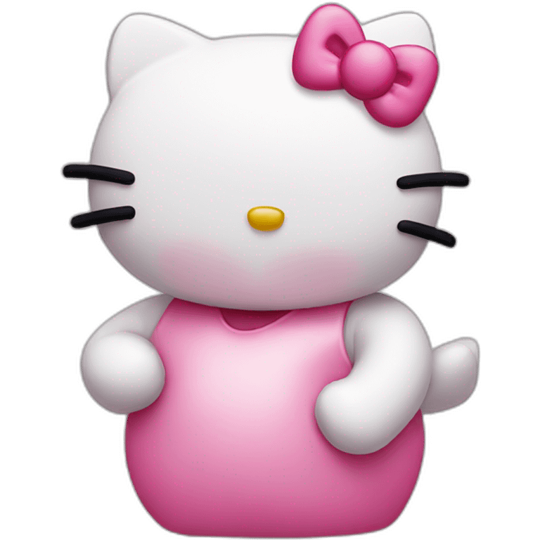 Hello kitty blowing a kiss emoji