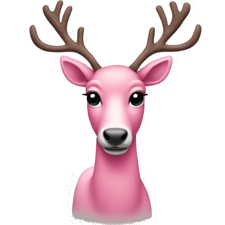 Pink reindeer  emoji