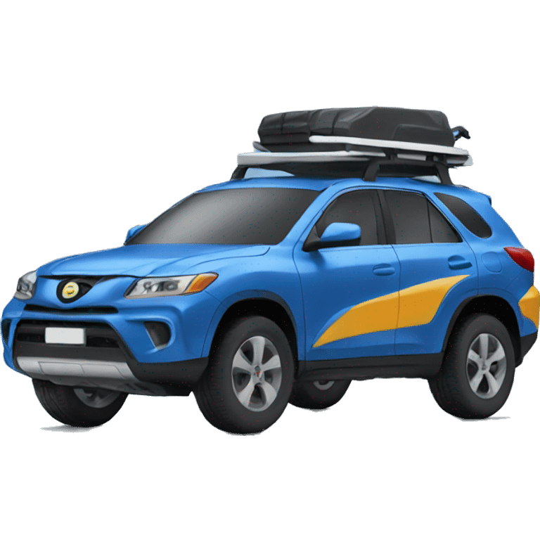 suv car blue side view emoji