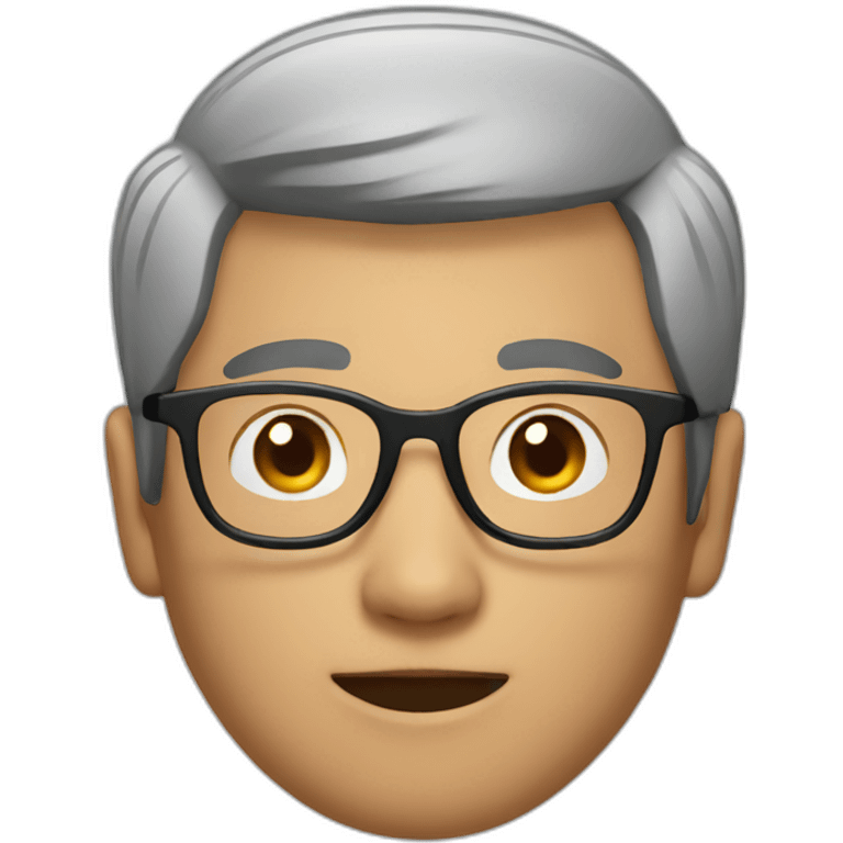 Asian men with glasses emoji