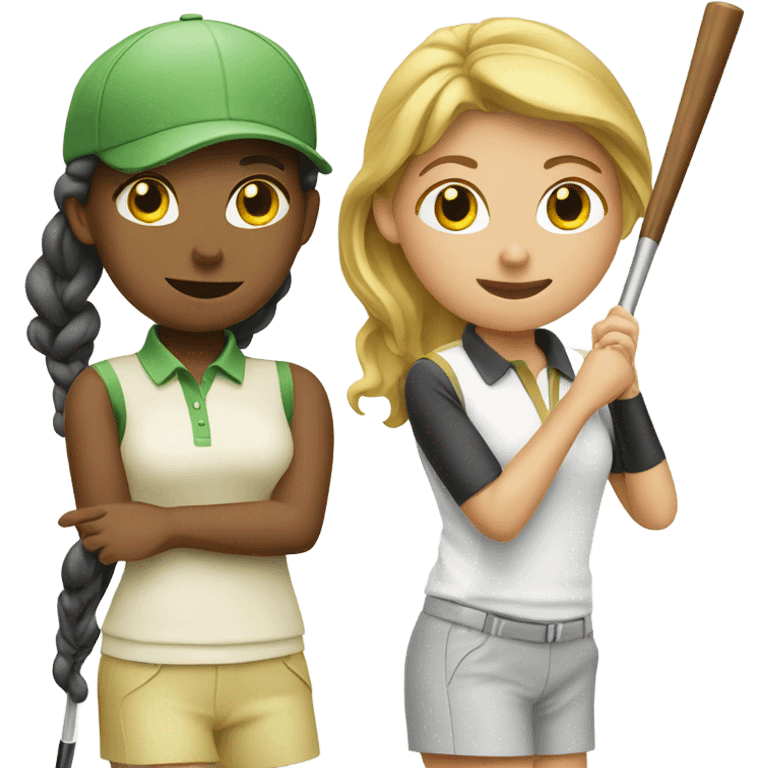 Girl golfers emoji