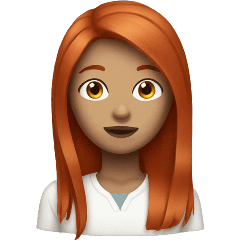 female with straight red hair and freckles emoji