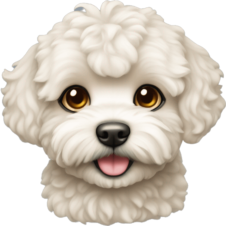 Dog maltipoo color cream emoji