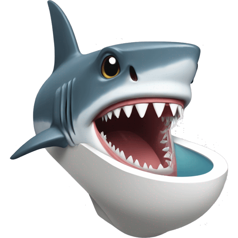 Shark in a toilet  emoji