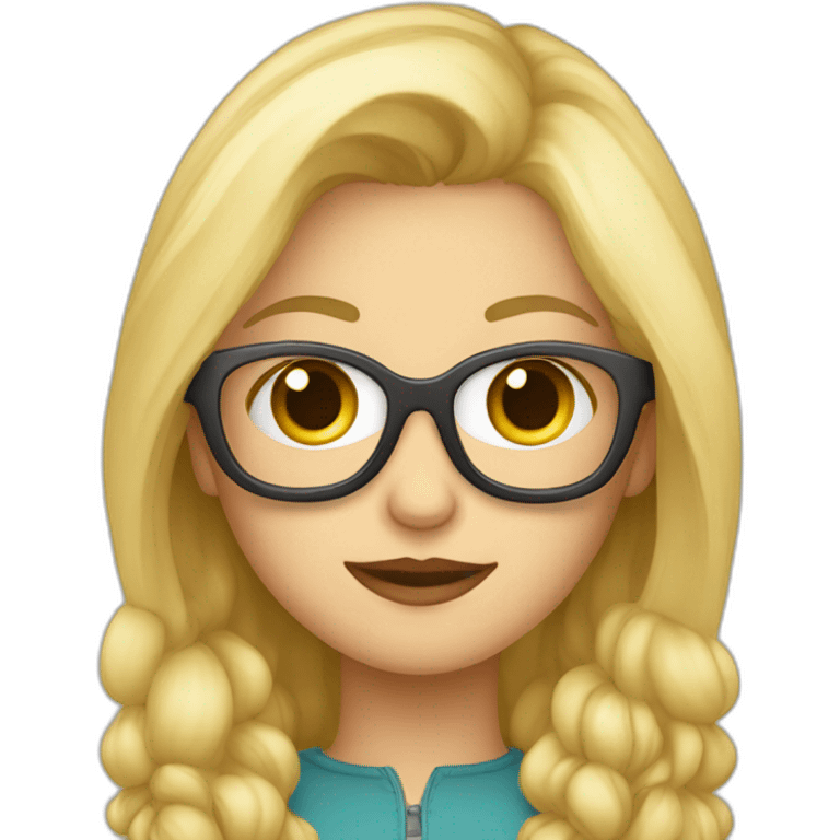 Fille blonde et avec des lunette  emoji