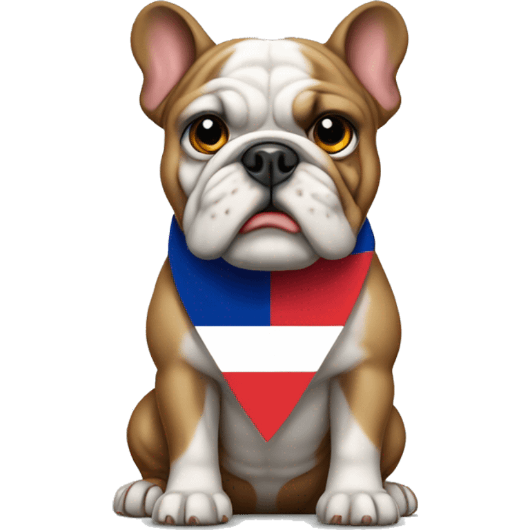 bulldog with France flag emoji