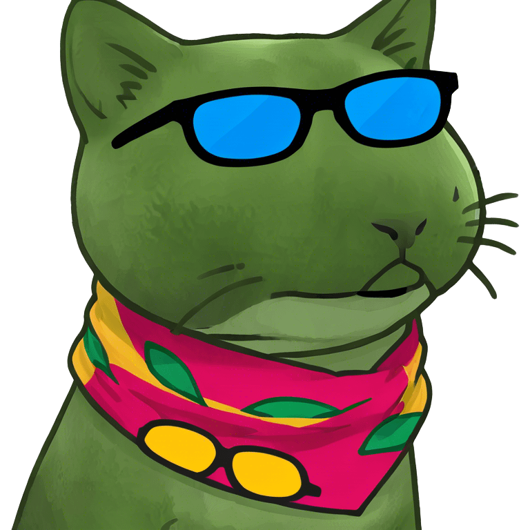 Cat with sunglasses emoji