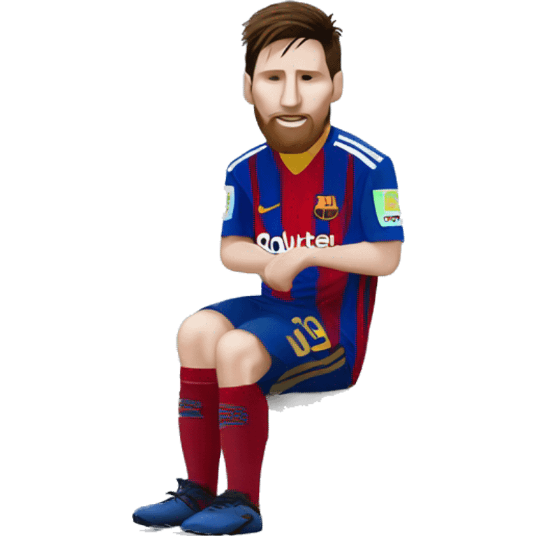 Messi assis devant un âne  emoji