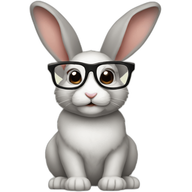 rabbit in glasses emoji