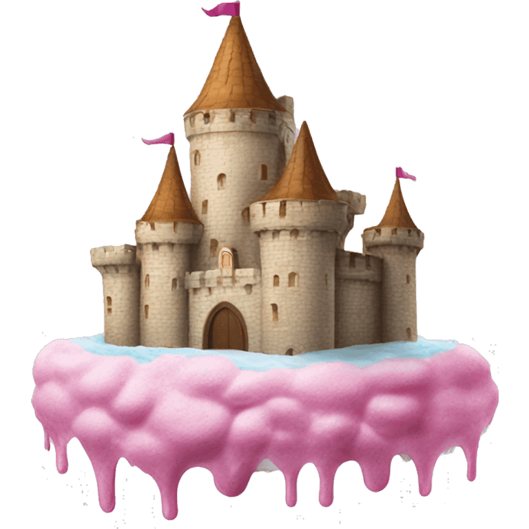 Castle constructed out of ice cream  emoji