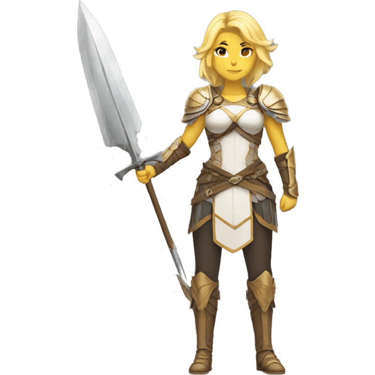 Blond Valkyrie full body emoji