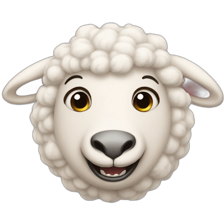 Laughing sheep emoji