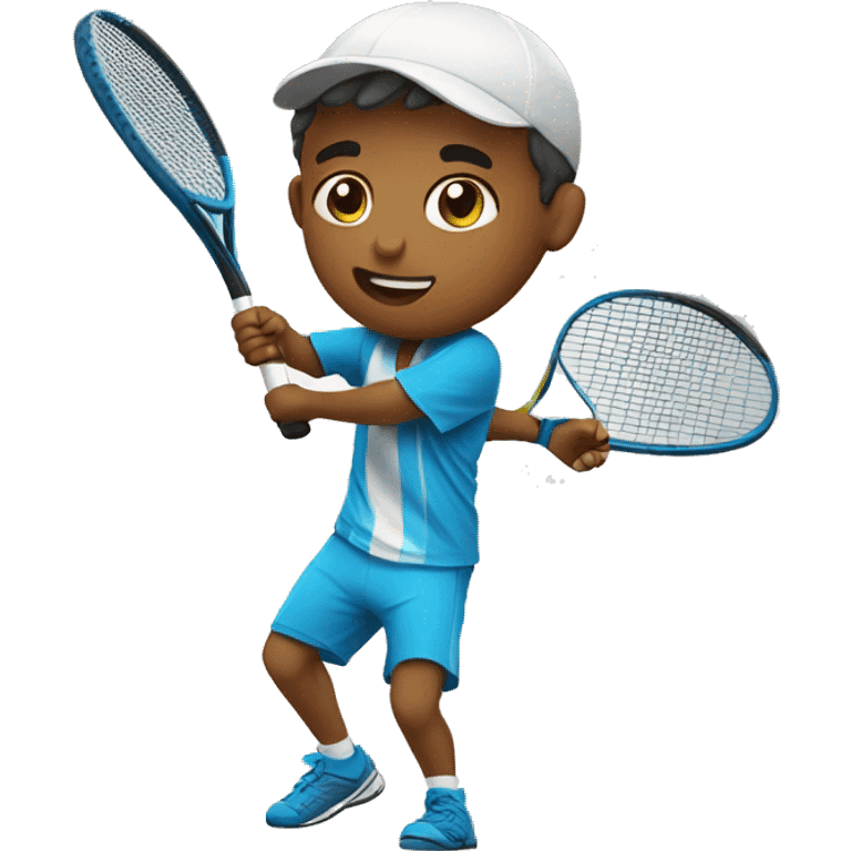 Boy playing padel emoji