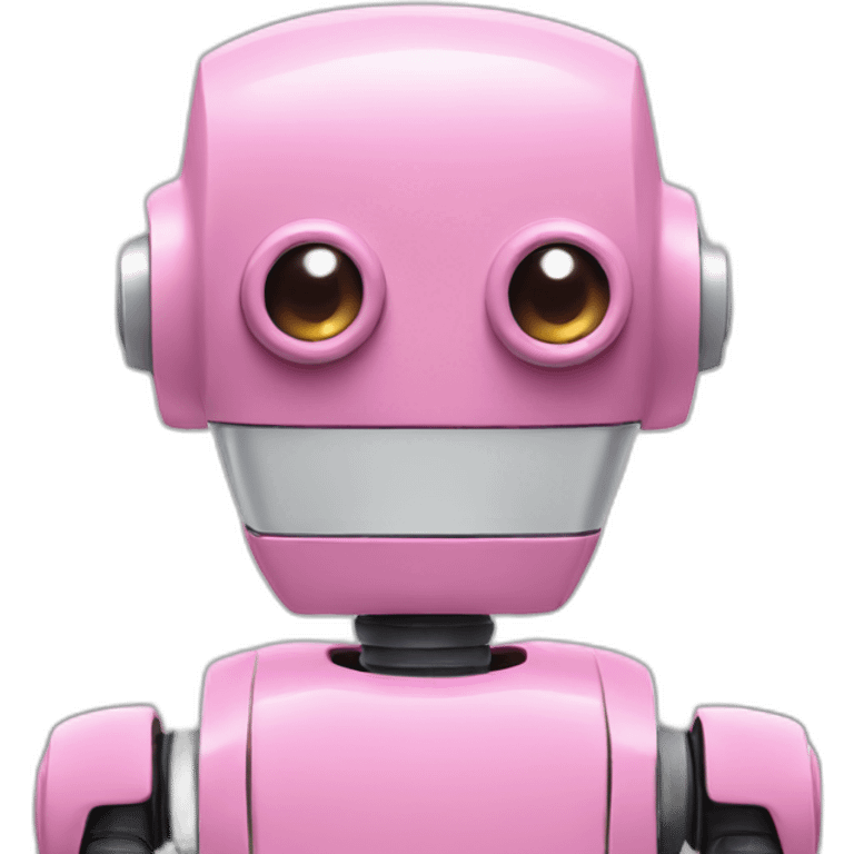 pink robot white eyes emoji