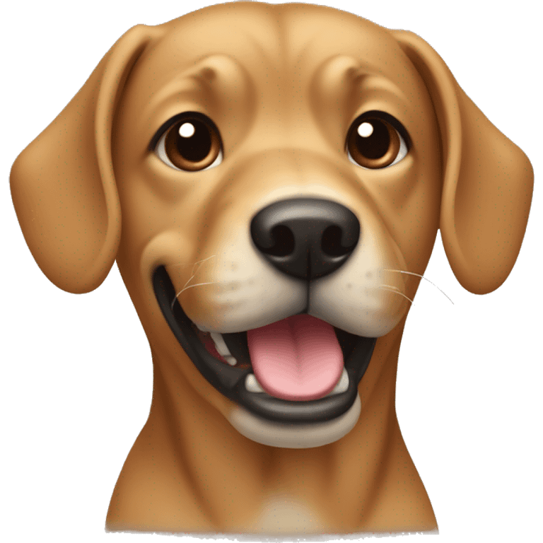 Black mouth cut dog breed with caramel fur color emoji