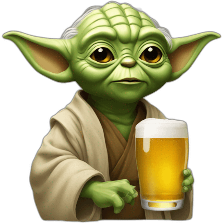 Yoda qui boit une bière  emoji