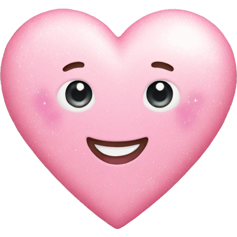 Pastel pink heart with sparkles  emoji