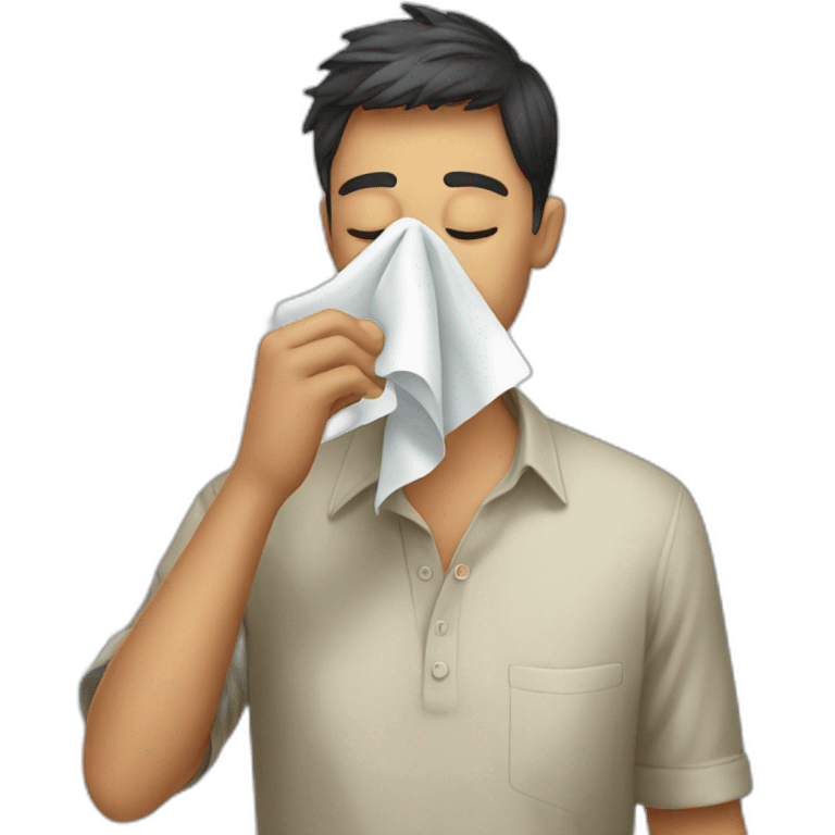 person sniffing cloth emoji