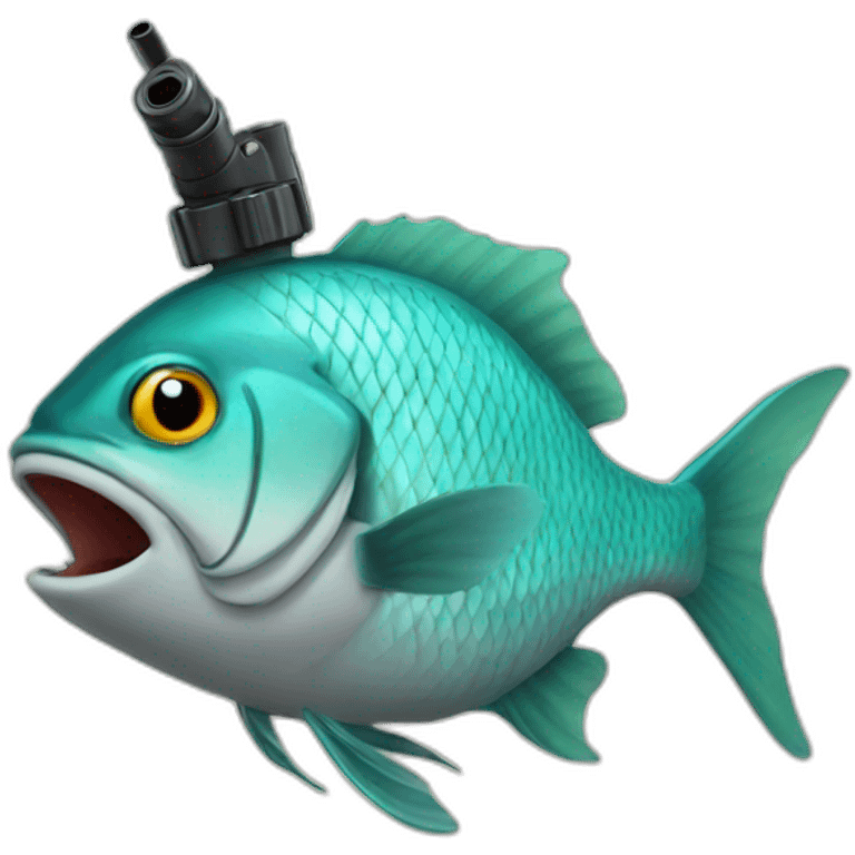 fish with a gun emoji