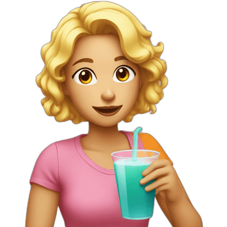 Sara drinking juice emoji