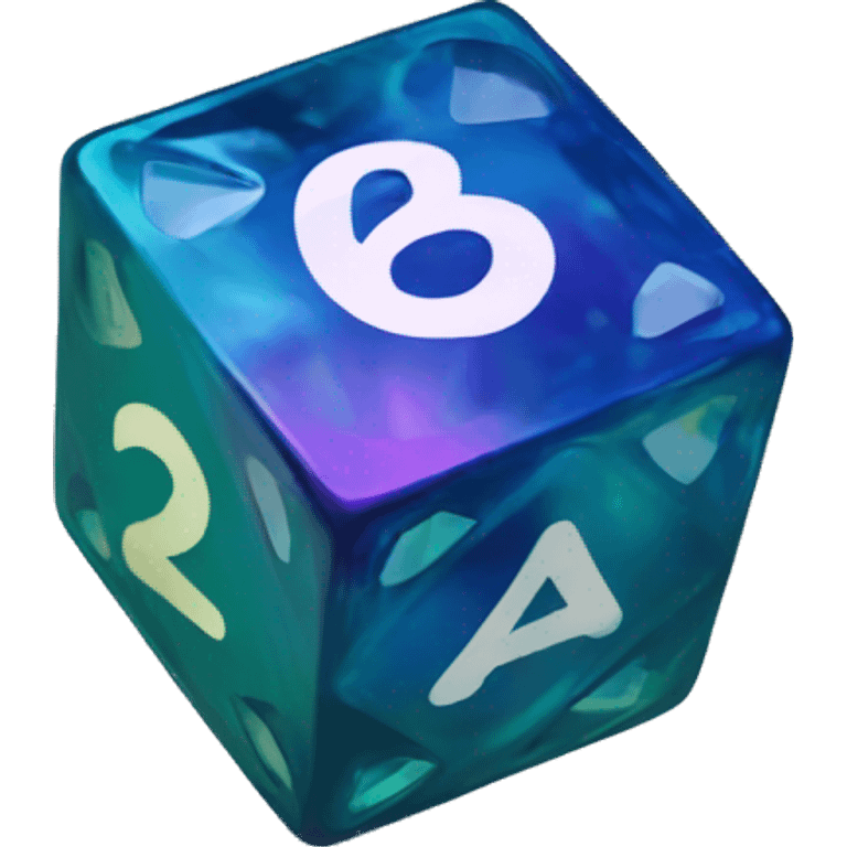 20-sided prismatic die emoji