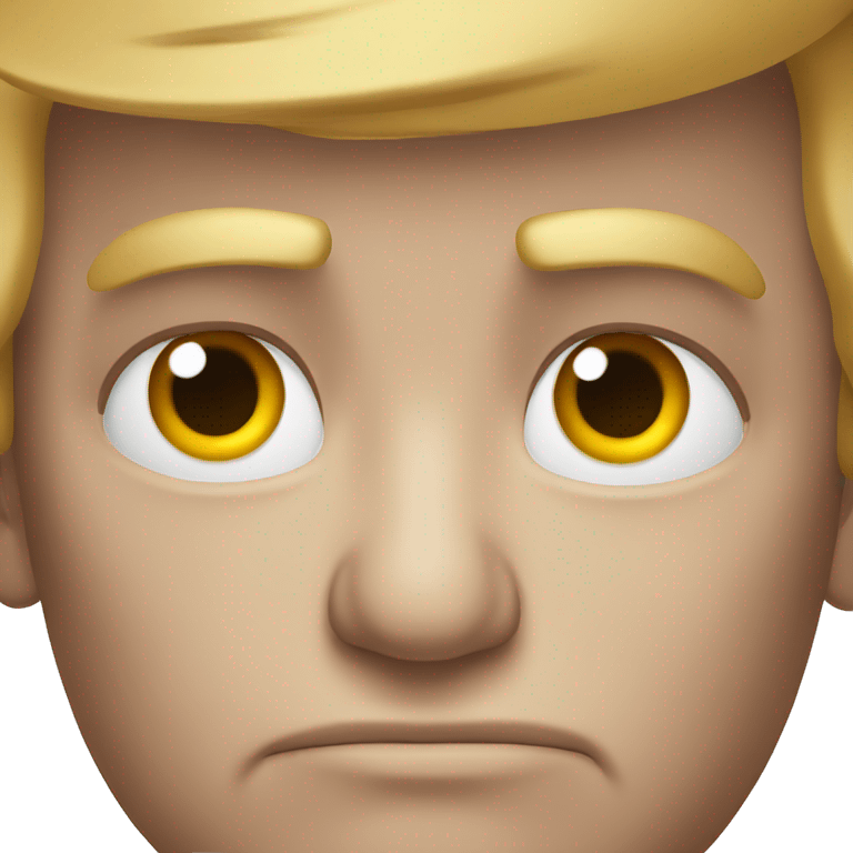 Donald Trump looking sad emoji