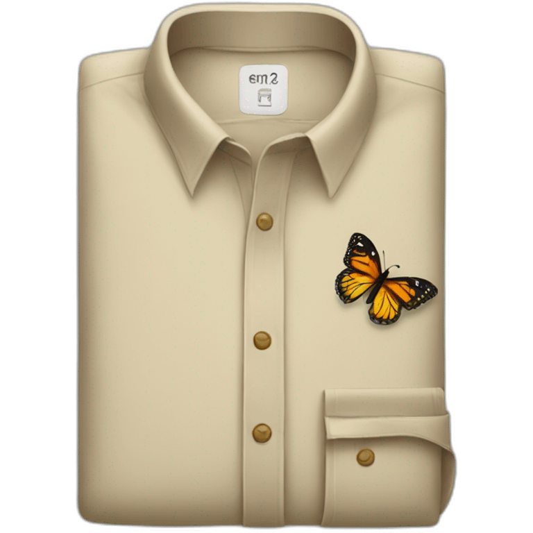 A shirt with a butterfly emoji