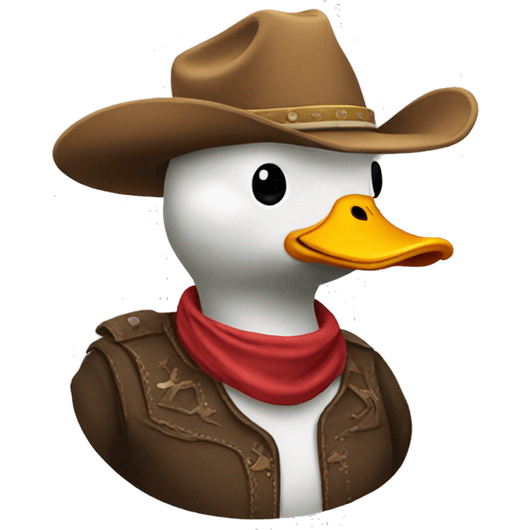 duck in a cowboy  emoji