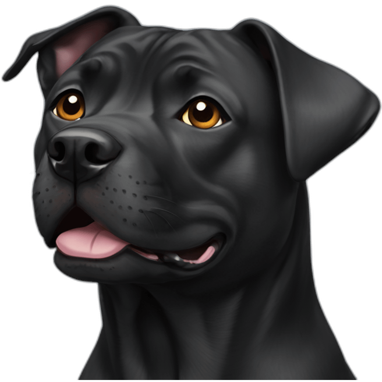 black staffy dog emoji