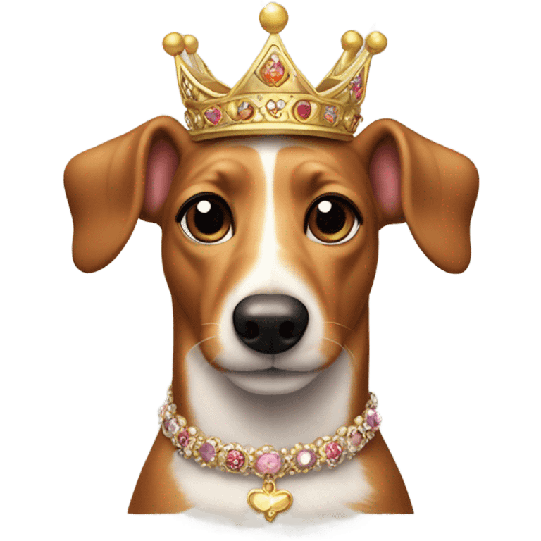 Princess sausage dog emoji