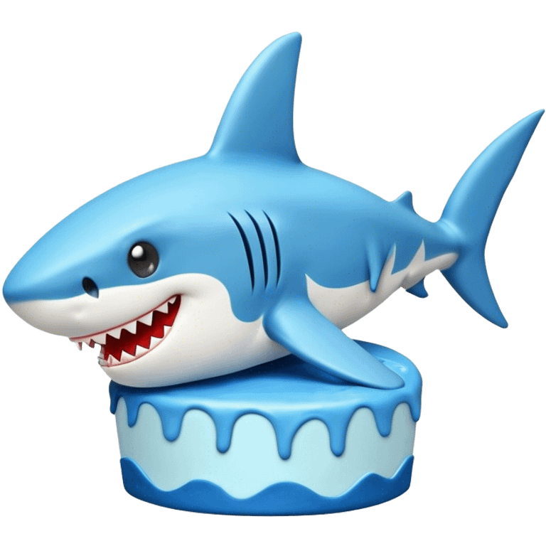 Shark birthday cake  emoji