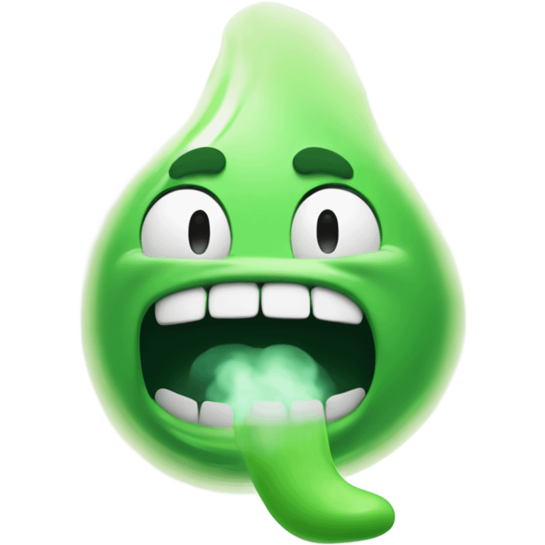 bad breath Captain underpants green smoke coming out of mouth emoji