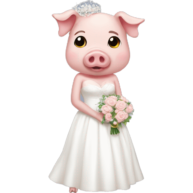 Pig in wedding dress emoji