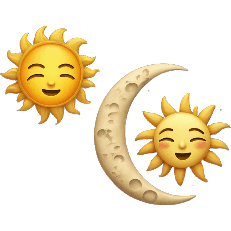 sun & moon with celestial details emoji