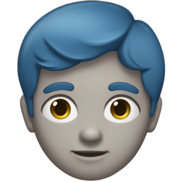 Un razzo blu bambino con occhi e braccia   emoji