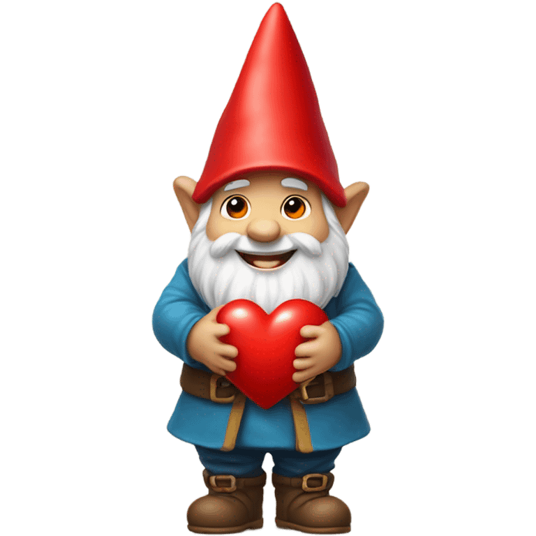 Gnome holding heart emoji